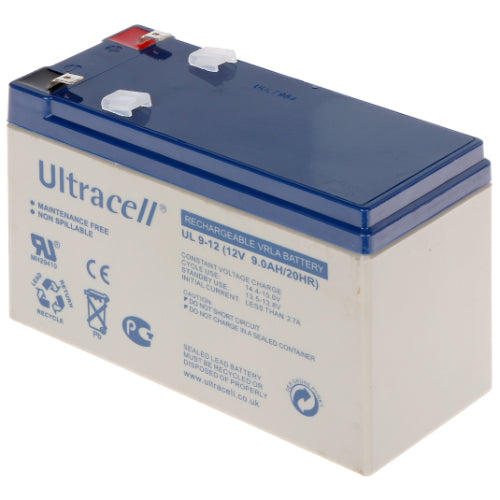 B12V-9 Ultracell© Επαναφορτιζόμενη μπαταρία μολύβδου κλειστού τύπου 12V 9,0Ah